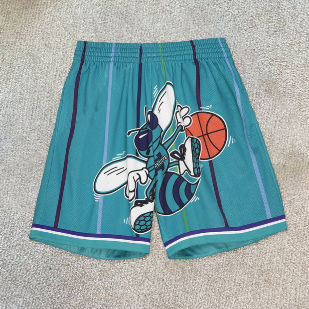 Cartoon fashion print sports shorts