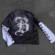 Fashion Letter Digital Print Long Sleeve False Two T-Shirt