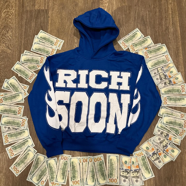Oversized rhinestone hoodie
