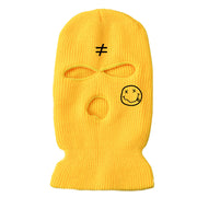 Warm knitted hat ski mask three-hole hat