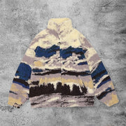 Casual outdoor scenery lamb velvet long-sleeved jacket