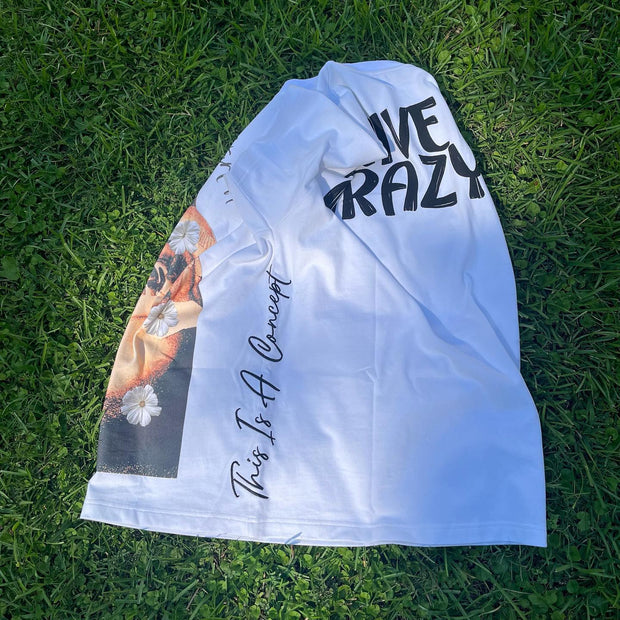 Casual street print round neck T-shirt