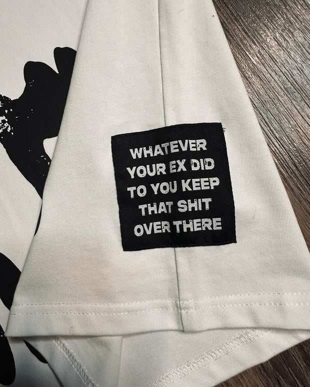 Fashionable Letter Print Drop Sleeve T-Shirt