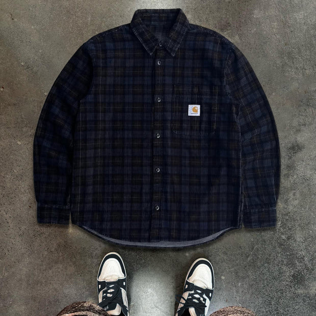 Fashionable Plaid Print Button Long Sleeve Shirt