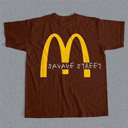 Savage Street Print Short Sleeve T-shirt