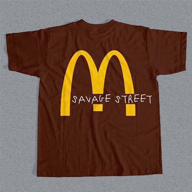 Savage Street Print Short Sleeve T-shirt