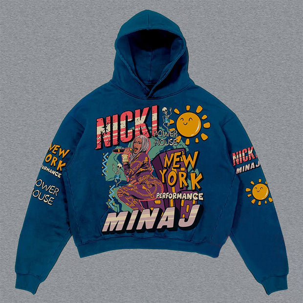 Singer anime print hoodie