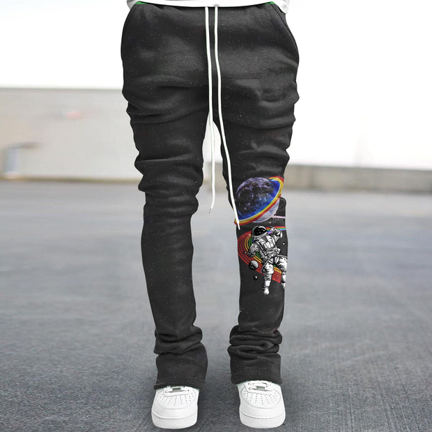 Starry Astronaut Street Flare Pants