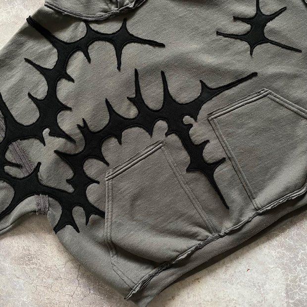 Casual Street Patch Pocket Hoodie