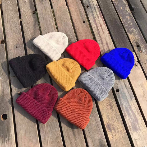 Trendy retro knitted all-match warm beanie