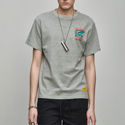 Hip Hop Dinosaur Print Round Neck Short Sleeve T-Shirt