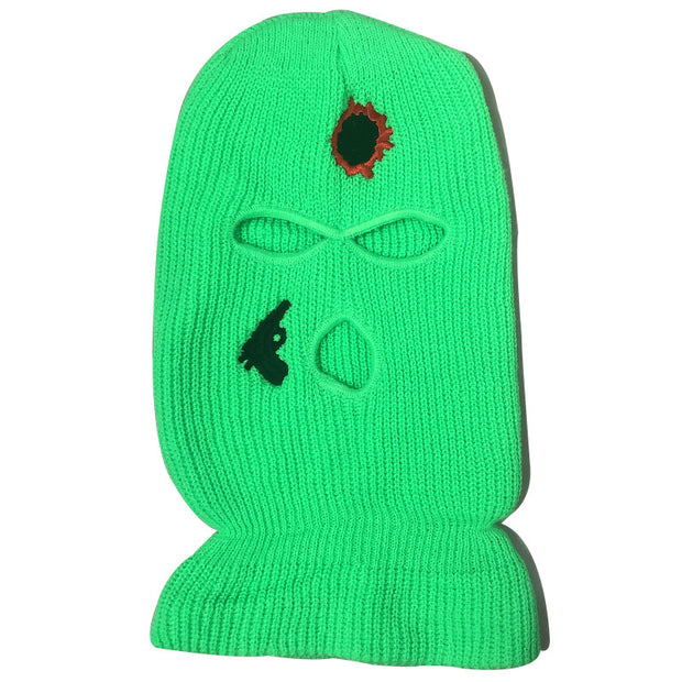 Hip Hop Gun Embroidery Knit Hat