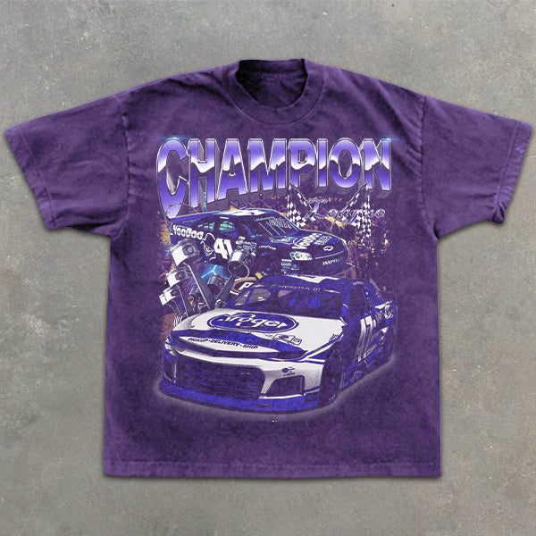 Racing Graphic Print Short Sleeve T-Shirt