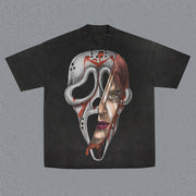 Casual Retro Skeleton Halloween T-Shirt