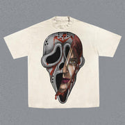 Casual Retro Skeleton Halloween T-Shirt