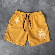 Cross-print leisure swimming trunks sports shorts