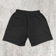 retro hip hop print track shorts