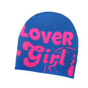 LOVER letter knitted hat