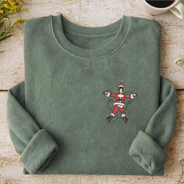 Funny Embroidered Santa Sweatshirt