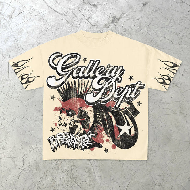 Retro street hip-hop trendy brand short-sleeved T-shirt