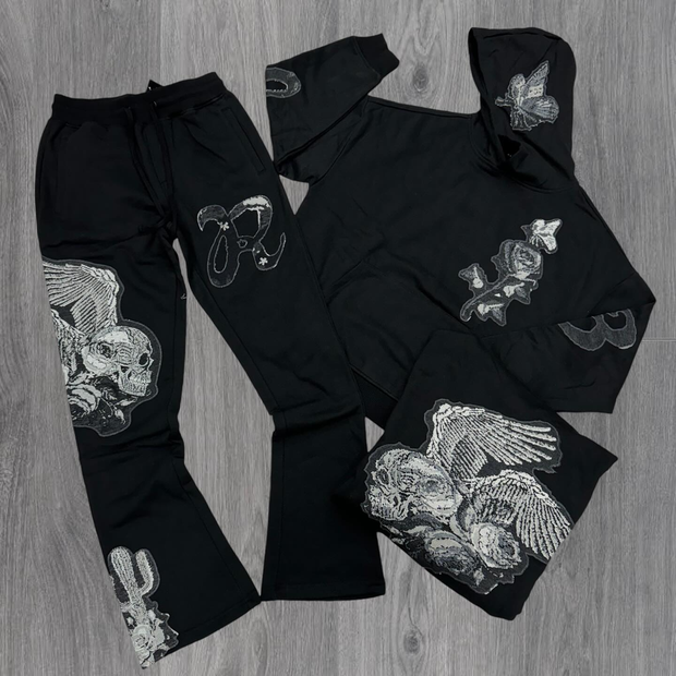 Vintage Rose Hoodie Set