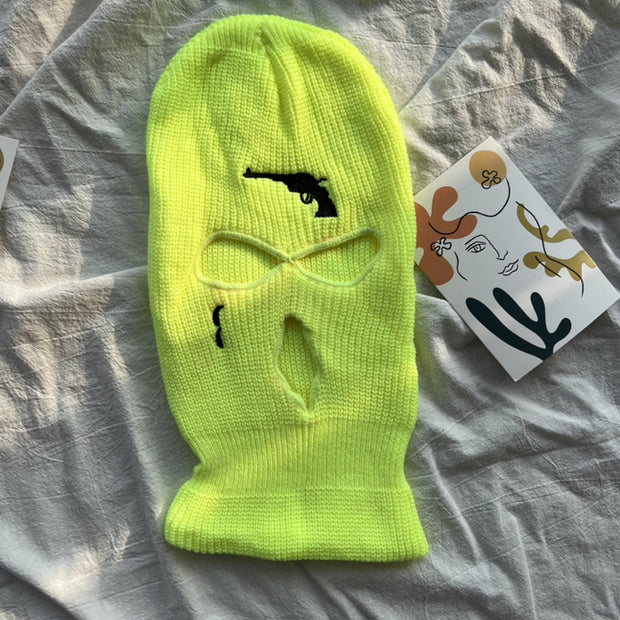 Funny CS Embroidered Knit Hat Headgear