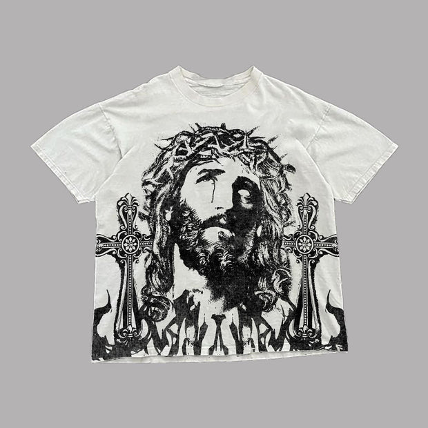 Saint Print Short Sleeve T-Shirt