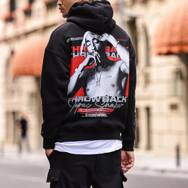 Trendy retro hip-hop comfortable hoodie
