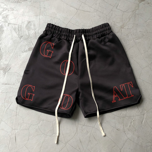 Casual Retro Tide Brand Print Hip Hop Shorts