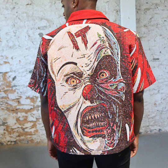 Clown Tapestry Lapel Shirt Jacket