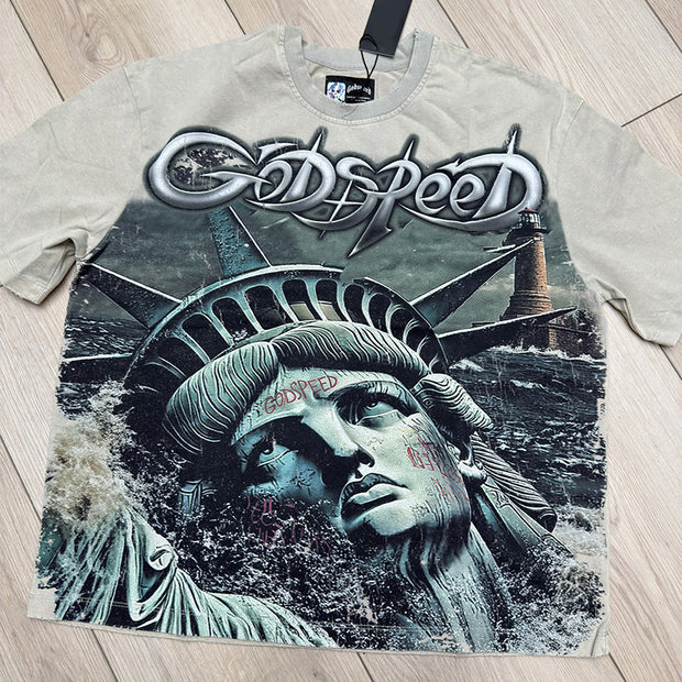 Casual Personalized Printed Round Neck T-Shirt