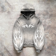 Vintage Gradient Print Oversized Hoodie