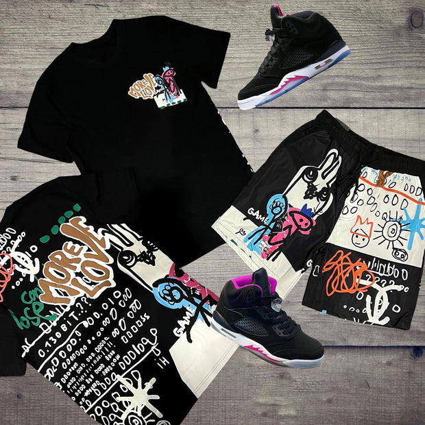 Statement street style print casual suit