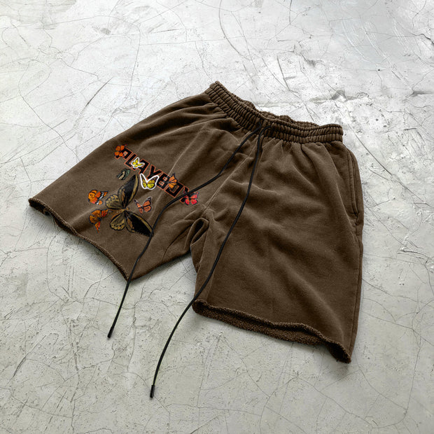 Fashion print trend street casual shorts