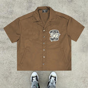 Fashionable street style lapel shirt