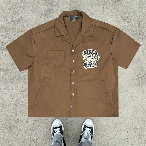 Fashionable street style lapel shirt