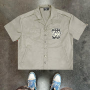 Fashionable street style lapel shirt