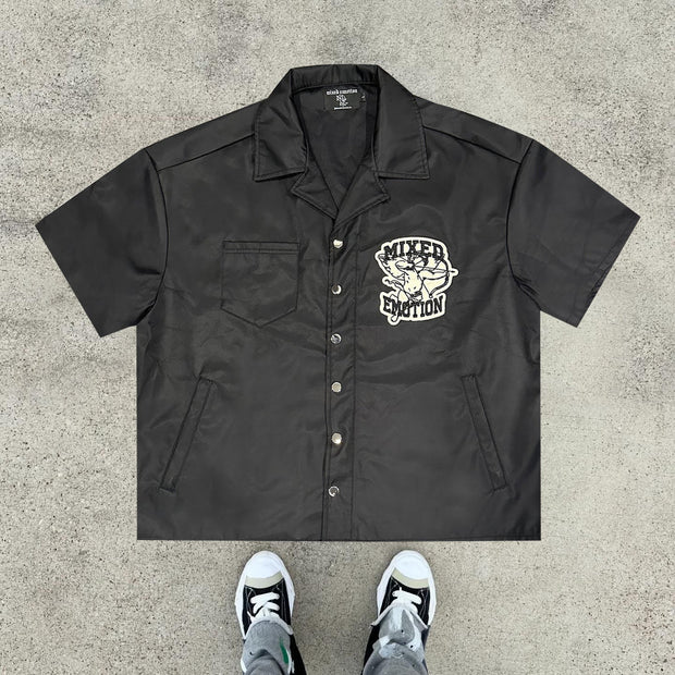 Fashionable street style lapel shirt