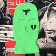 Broken heart street three-hole cap ski mask hat