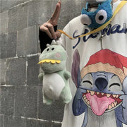 Street style cartoon print hip-hop loose short sleeve T-shirt