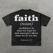 Faith Letters Print Short Sleeve T-shirt