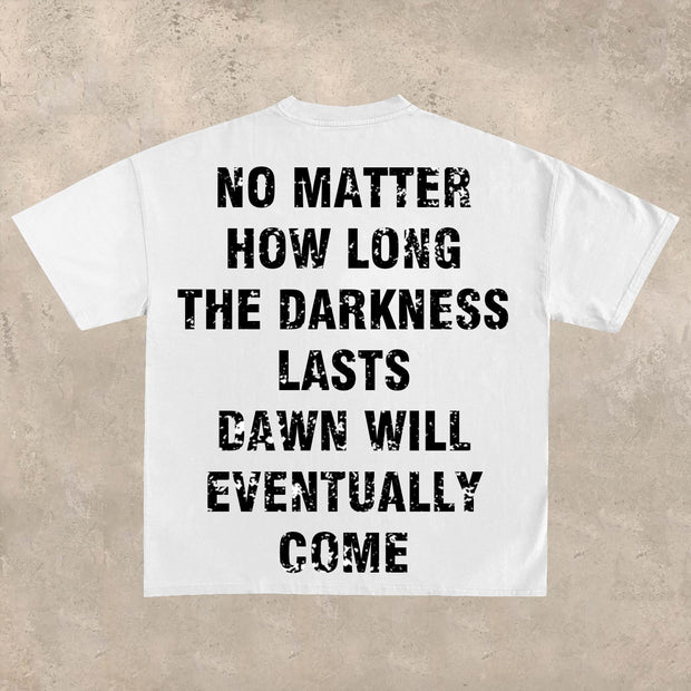 Street crew neck letter print T-shirt