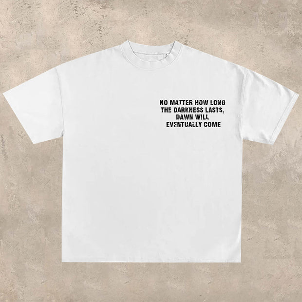 Street crew neck letter print T-shirt