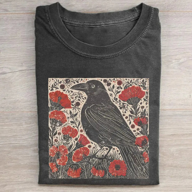 Folk Art Crow T-shirt