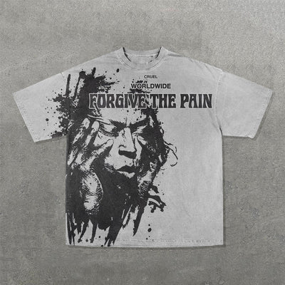 Forgive The Pain Print Short Sleeve T-Shirt