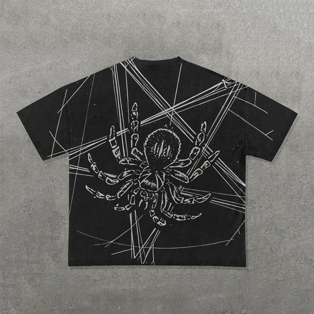 Skull Hanged Print Short Sleeve T-Shirt