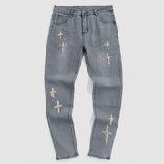 Cross Ripped Jeans