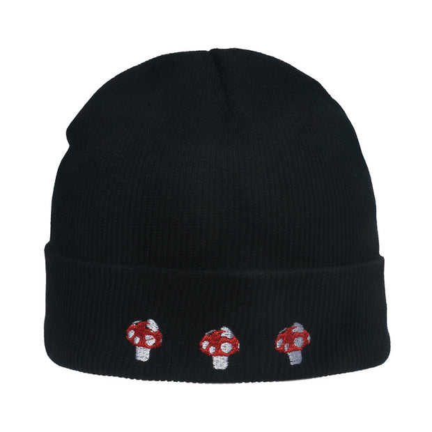 Mushroom Hip Hop Knitted Hood Woolen Beanie