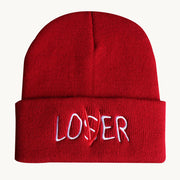 Loser OR Lover Knitted Hood Woolen Beanie