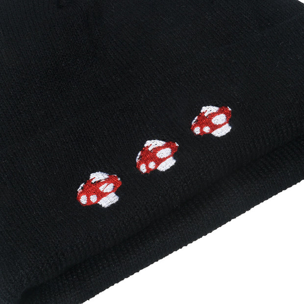 Mushroom Hip Hop Knitted Hood Woolen Beanie